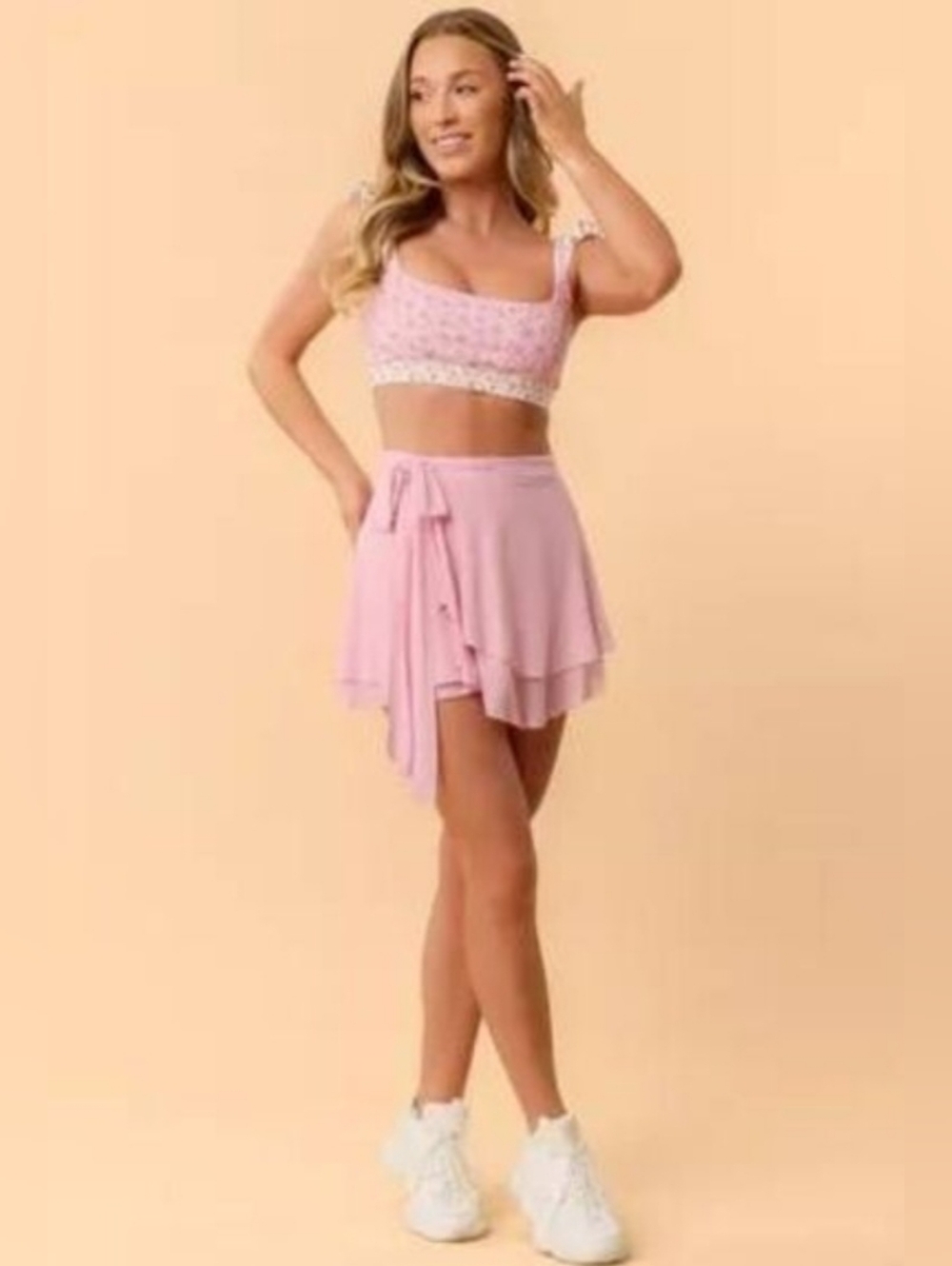 Blogilates Women's Dance Studio Wrap Skort In Nosegay